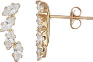 CANDELA JEWELRY 10K Yellow Gold Marquise Cubic Zirconia Ear Crawlers