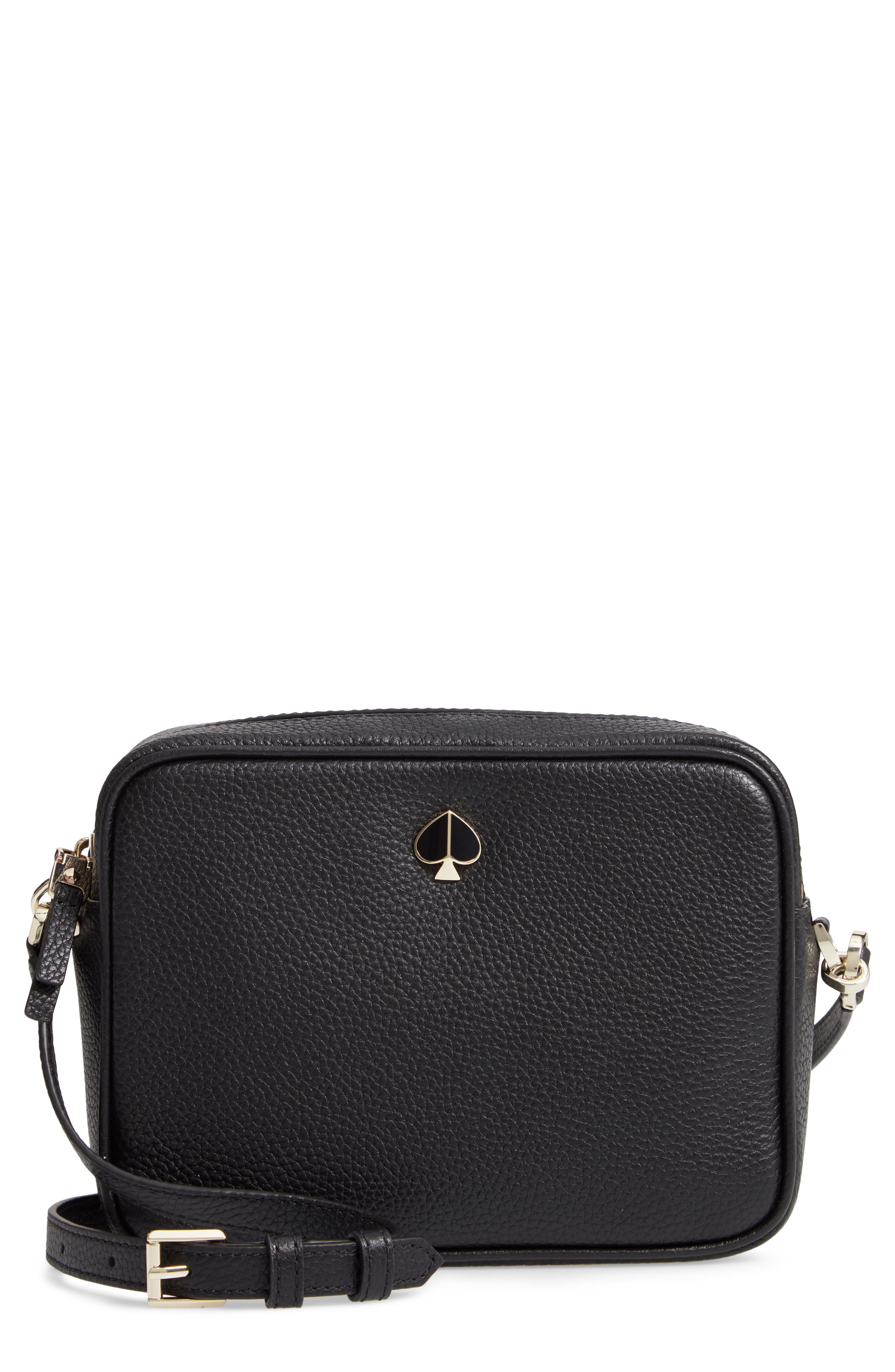 Kate Spade New York medium polly leather camera bag, Main, color, 