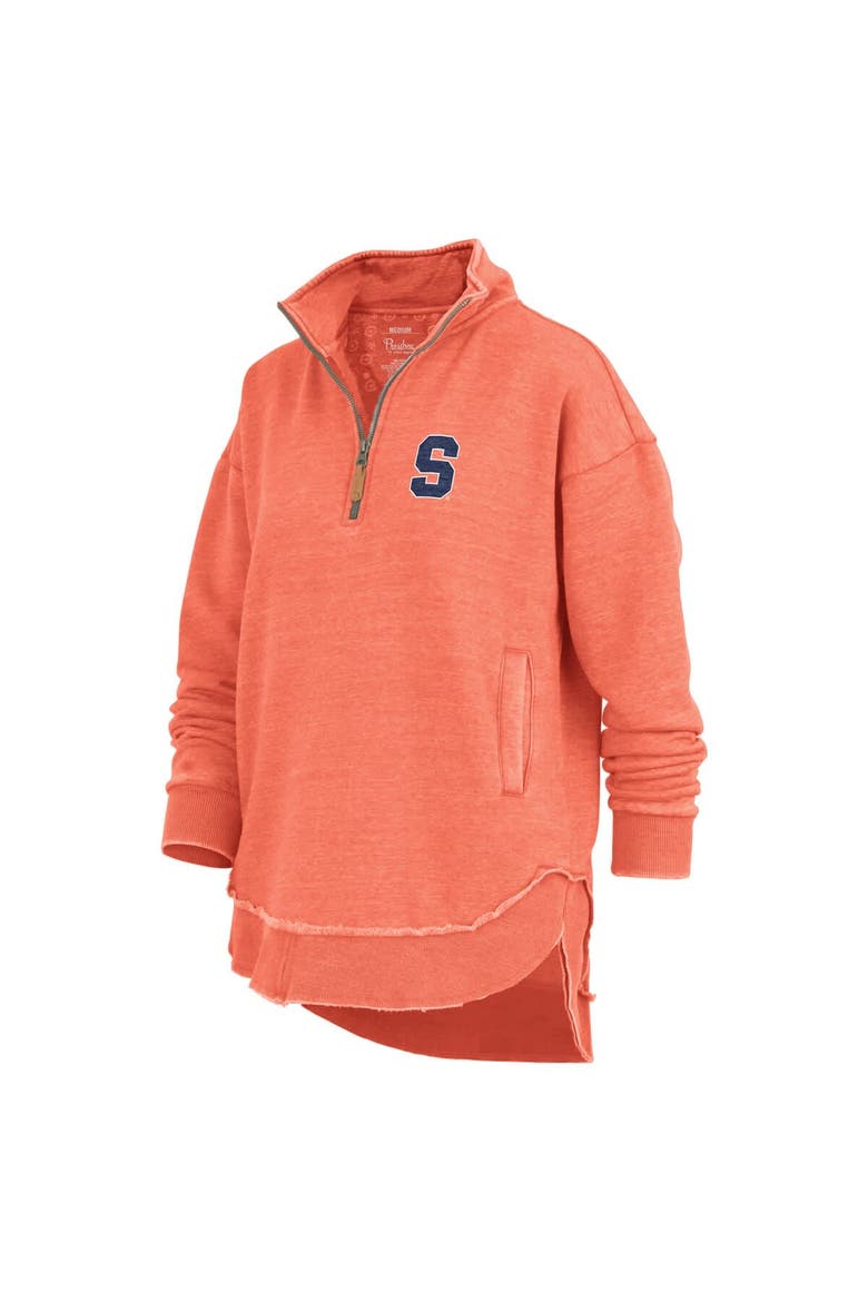 Women's Pressbox Orange Syracuse Orange Northfork Sojourn Poncho Quarter-Zip Sweatshirt, Alternate, color, Orange