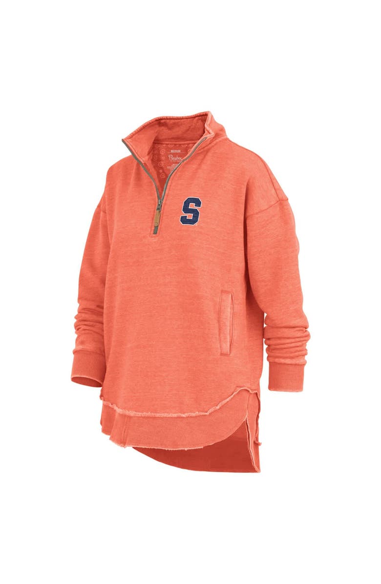 PRESSBOX Women's Pressbox Orange Syracuse Orange Northfork Sojourn Poncho Quarter-Zip Sweatshirt, Alternate, color, Orange