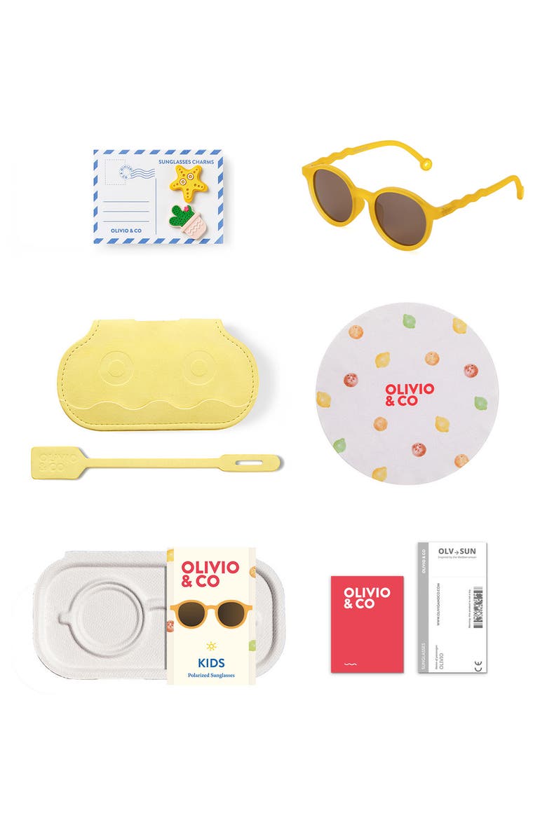 Toddler Oval Sunglasses, Alternate, color, Citrus Yellow