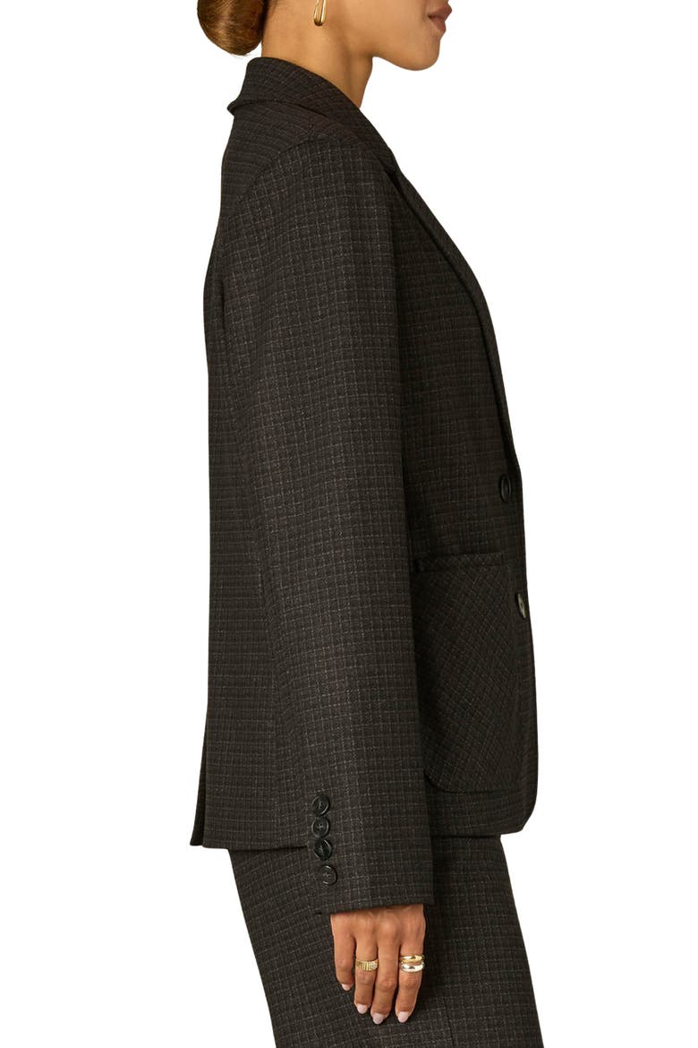 Plaid Blazer, Alternate, color, CHARCOAL BLACK