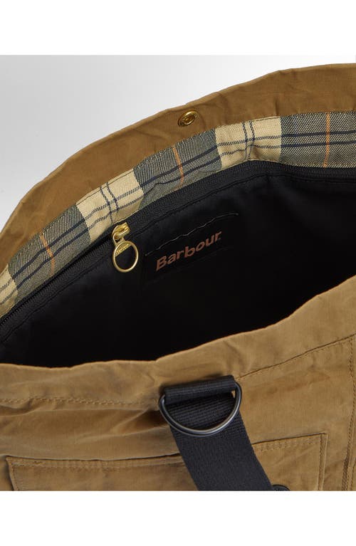 Barbour Transport 3 Way Tote Bag Backpack In Golden Khaki