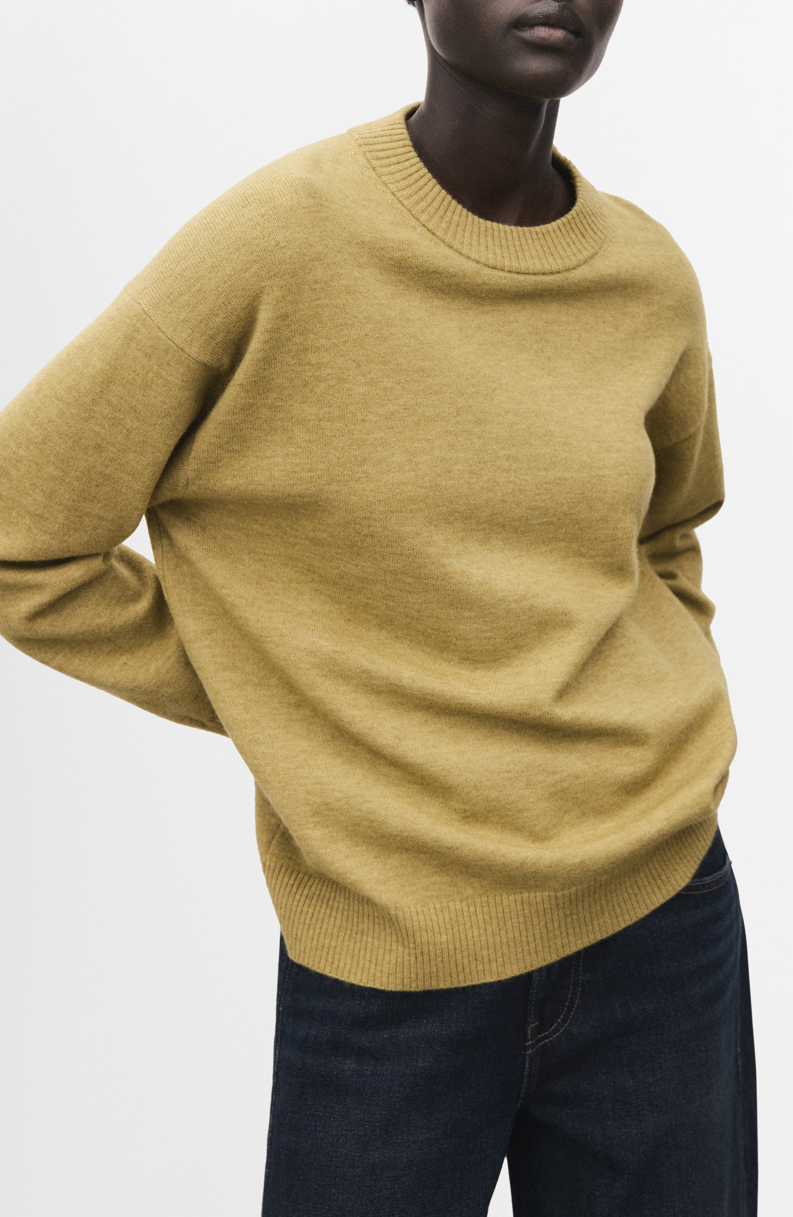 MANGO Oversize Crewneck Sweater