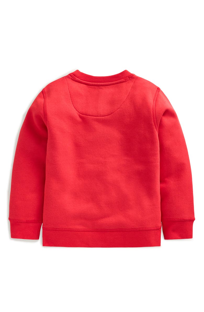 Mini Boden Kids' Holiday Reindeer Dog Appliqué Graphic Sweatshirt, Alternate, color, 