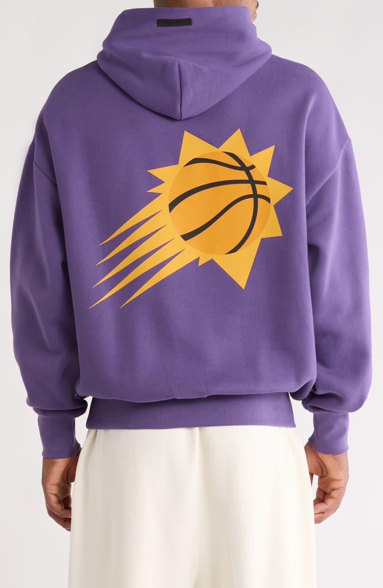 Fear of God Essentials x NBA Suns Sports Fit Hoodie, Alternate, color, Purple Reign