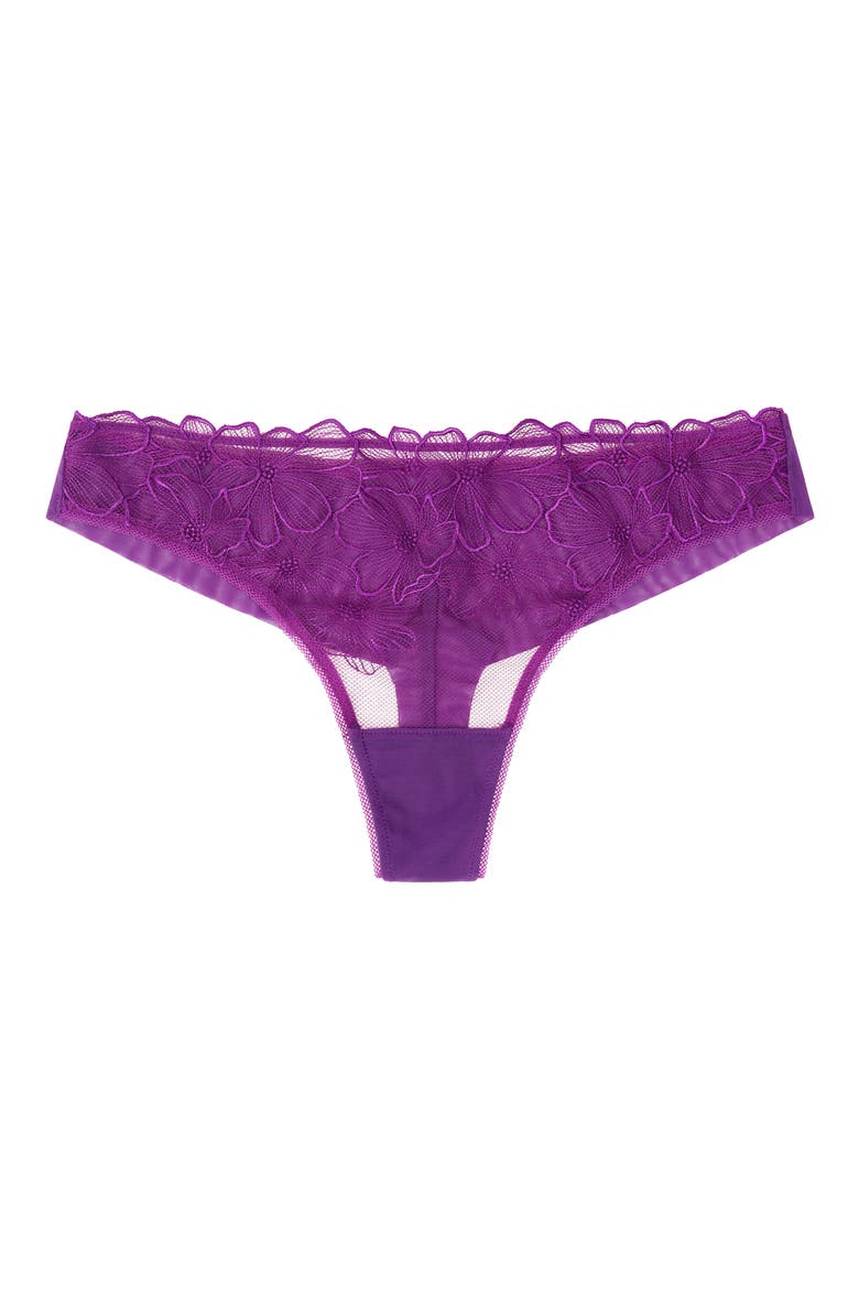 Symphonie Lace Tanga, Alternate, color, PURPLE
