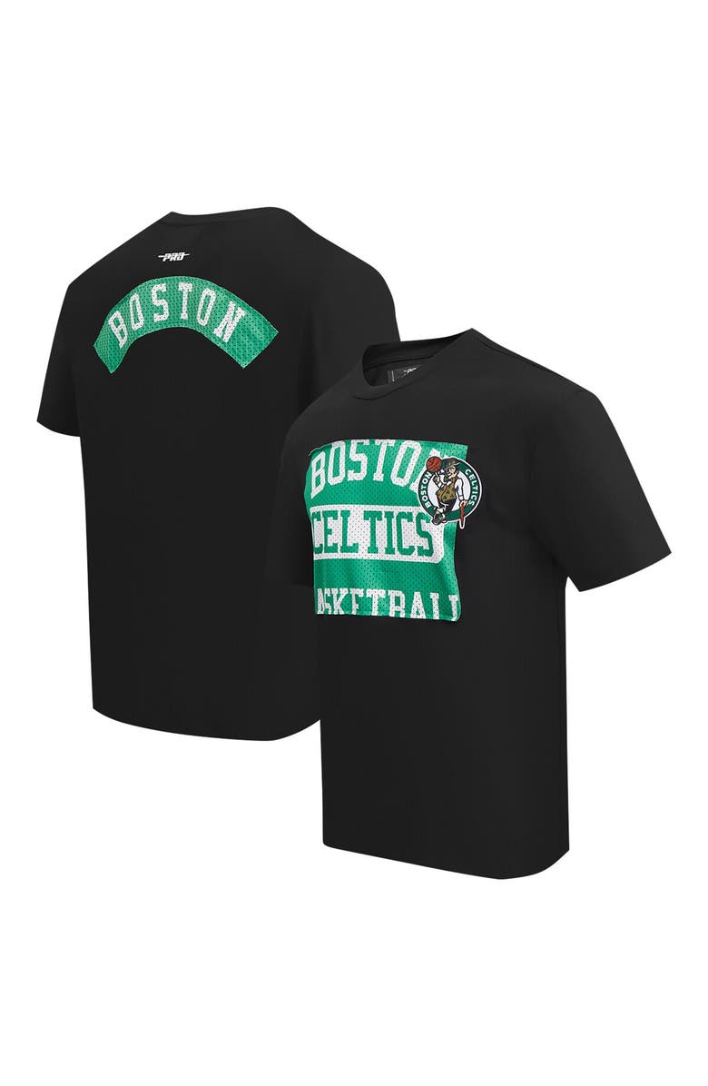 PRO STANDARD Men's Pro Standard Black Boston Celtics Made To Play Drop Shoulder T-Shirt, Main, color, Black