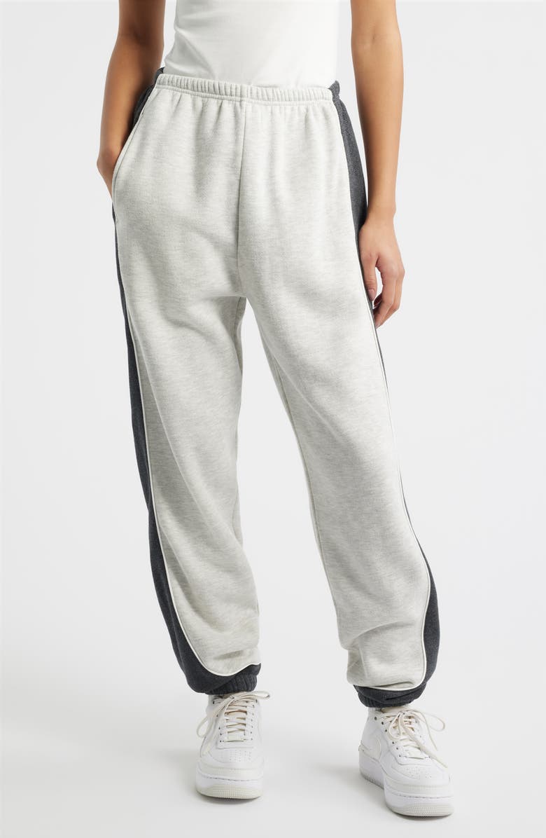 BOYS LIE Heathered Panel Sweatpants, Main, color, Grey Multi