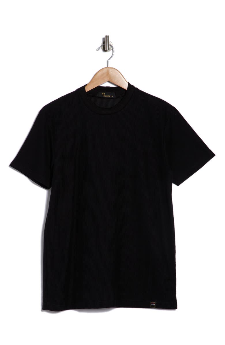 T.R. PREMIUM Textured Crew T-Shirt, Main, color, Black