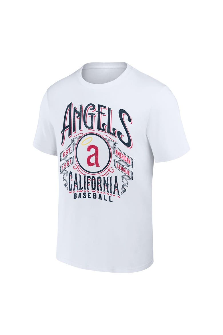 Men's Darius Rucker Collection by Fanatics White California Angels Cooperstown Collection Distressed Rock T-Shirt, Alternate, color, White