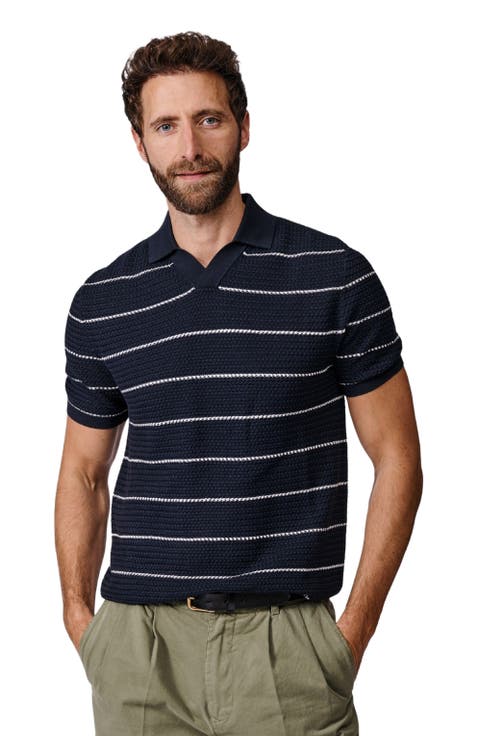 Alford Textured Cotton Polo Shirt