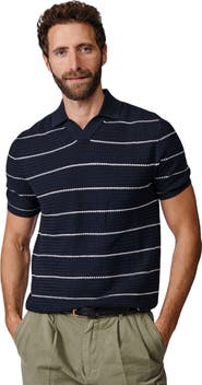 Aubin Alford Textured Cotton Polo Shirt