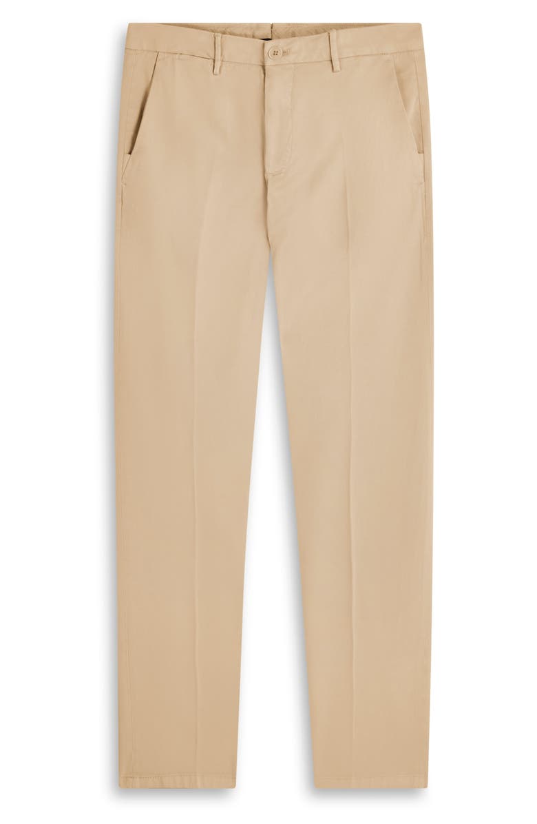 Bugatchi Flat Front Stretch Chinos, Alternate, color, Sand