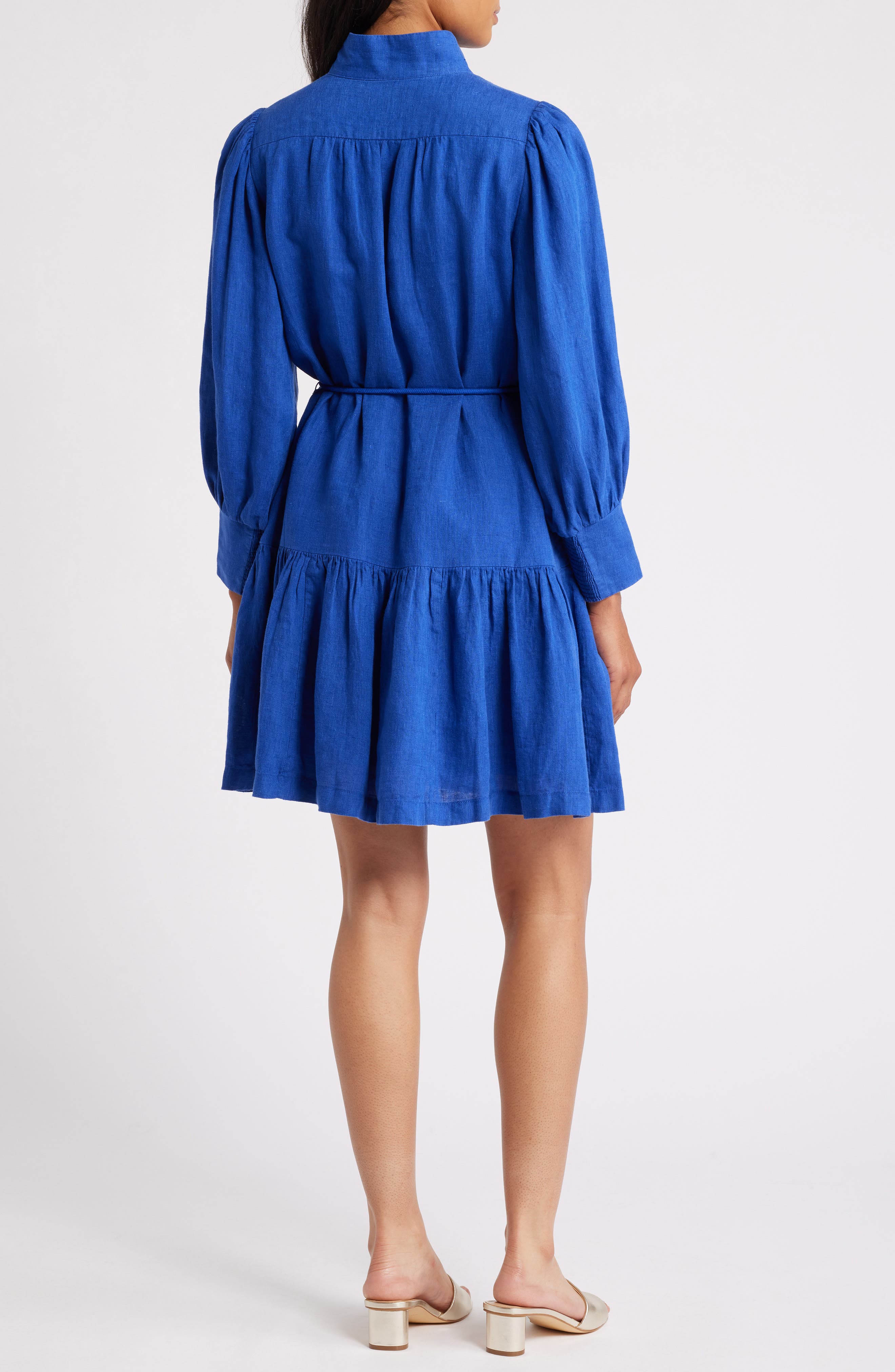 Lilly Pulitzer® Drena Tiered Long Sleeve Linen Shirtdress (Women ...