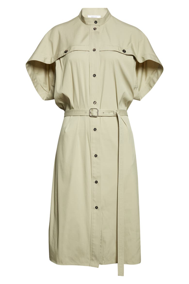 Stretch Poplin Shirtdress, Alternate, color, BURNT SAGE