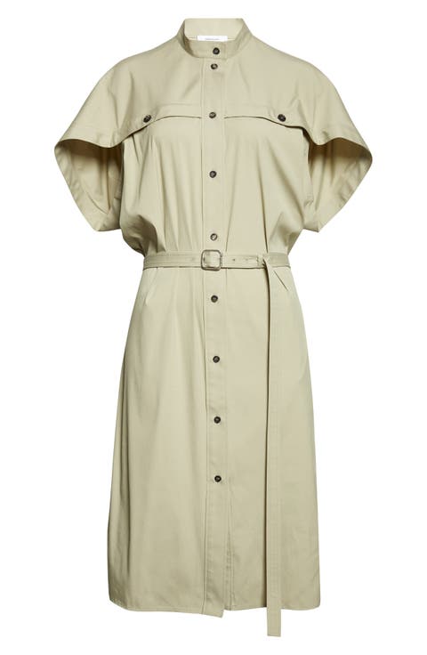 Stretch Poplin Shirtdress
