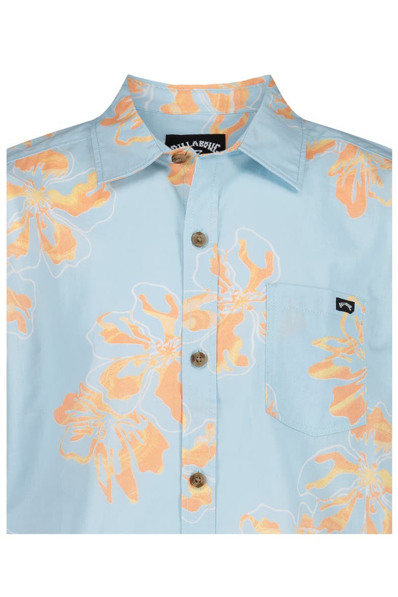 Kids' Sundays Short Sleeve Button-Up Shirt, Alternate, color, MIST BLUE