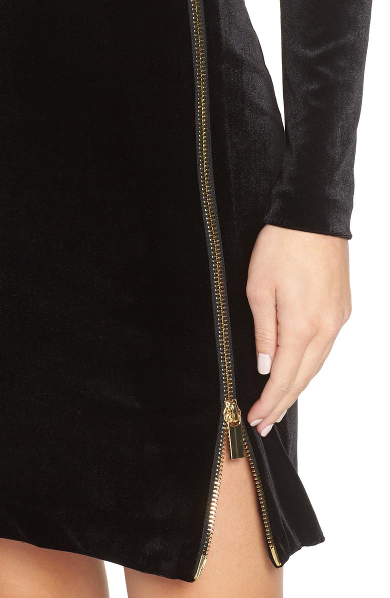 French Connection Zella Aurore Velvet Jersey Sheath Dress, Alternate, color, 