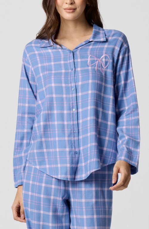Florence By Mills Flannel Sleep Shirt In Blue