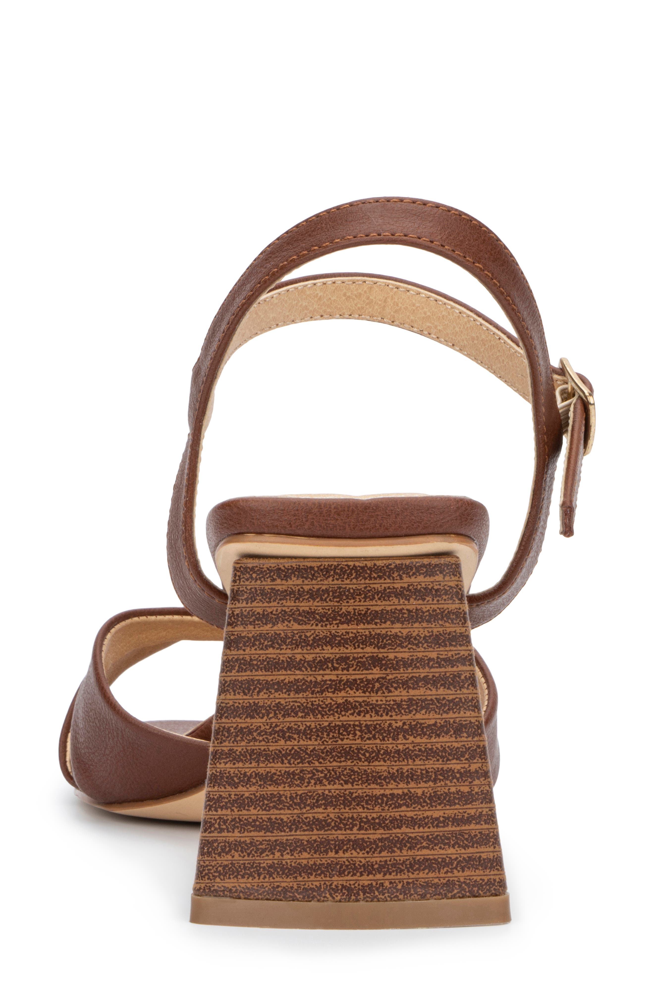 NEW YORK AND COMPANY Kathie Heeled Sandal, Alternate, color, Cognac