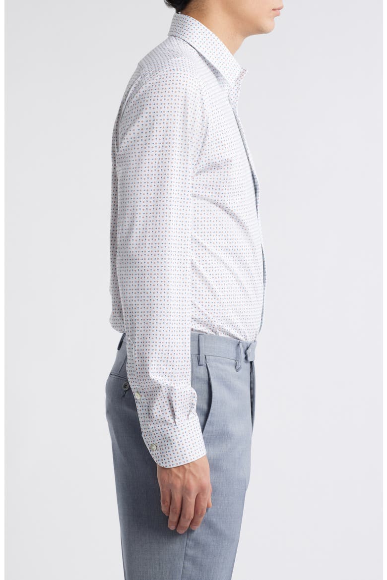 Dots Knit Cotton Blend Dress Shirt, Alternate, color, TAN
