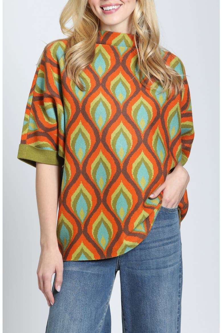 Mod Squad Mock Neck Sweater, Main, color, HARVEST SPICE