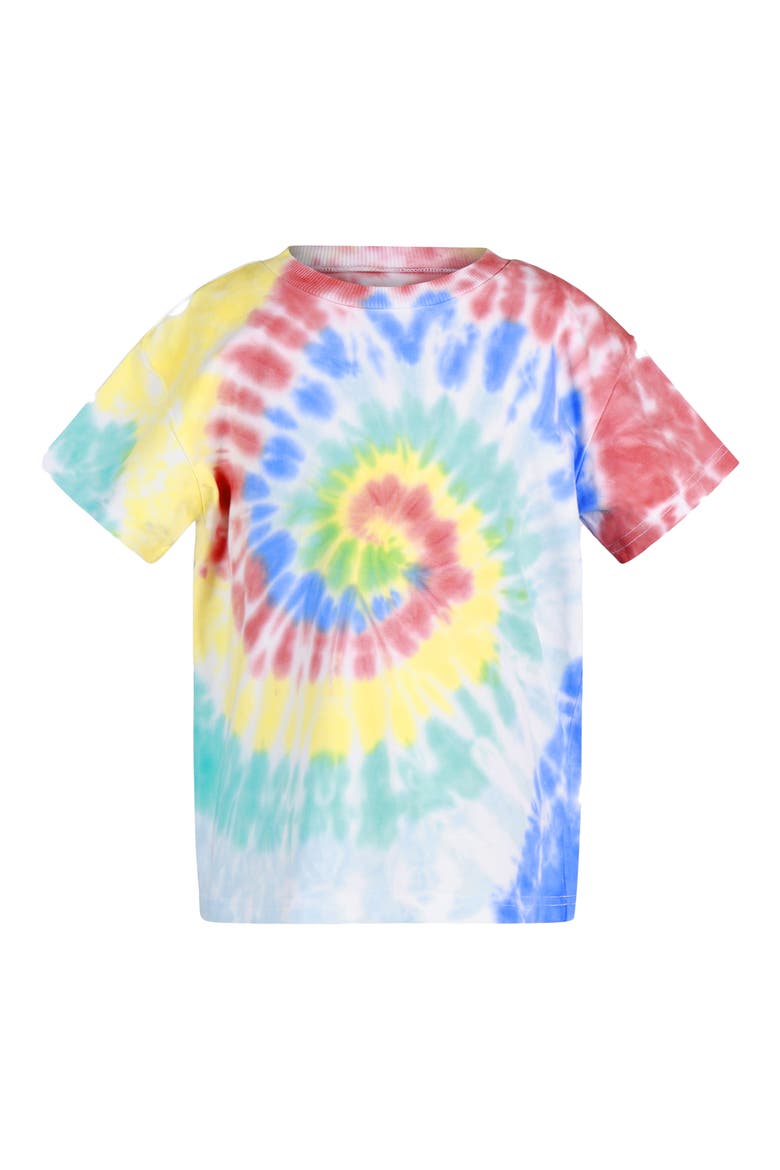 Kids' Tie Dye Cotton T-Shirt, Main, color, RAINBOW