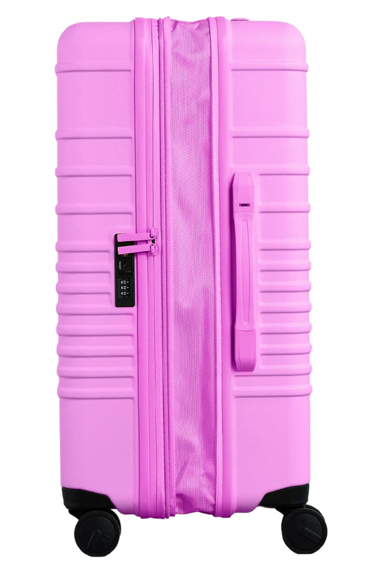 The Medium Check-In Roller Suitcase, Alternate, color, BERRY