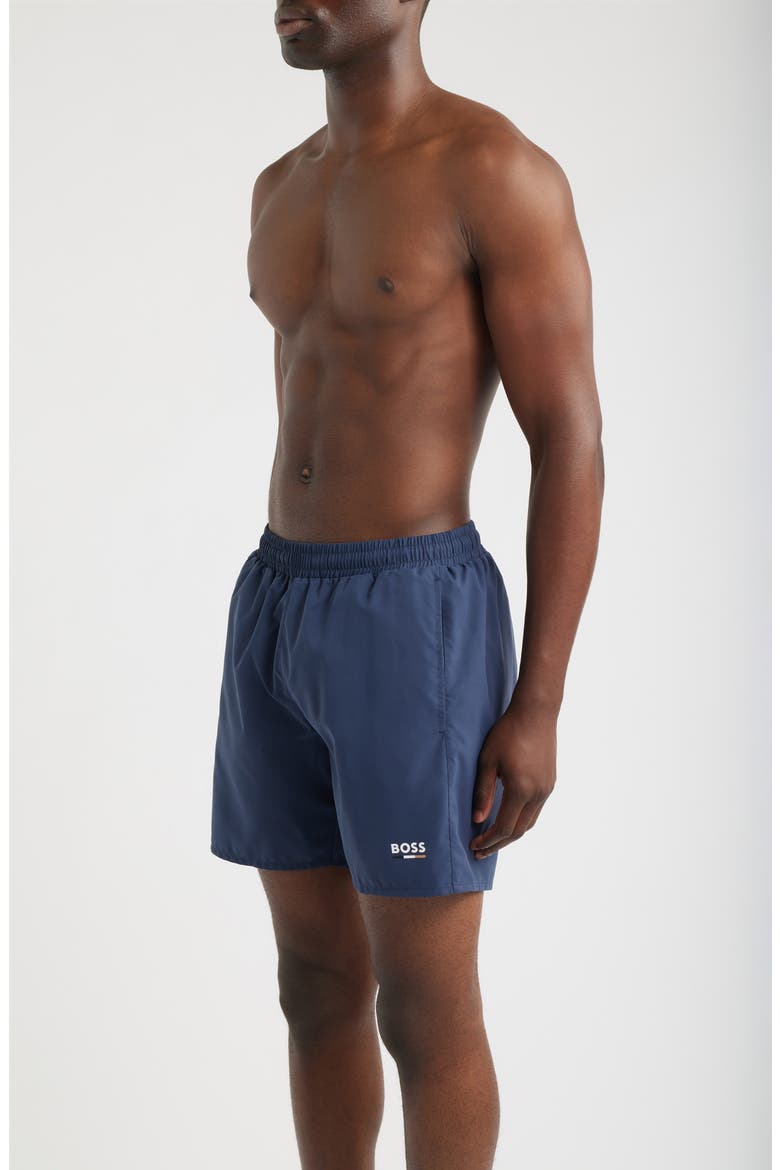 Swordfish Swim Trunks, Alternate, color, NAVY