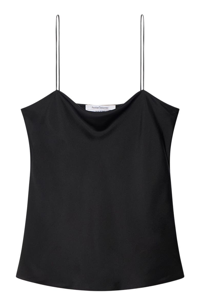 Another Tomorrow Silk Camisole, Alternate, color, Black