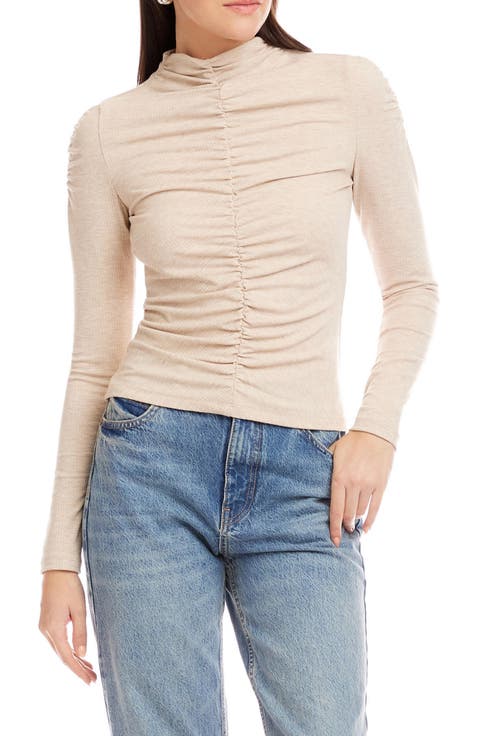 Selena Ruched Rib Top