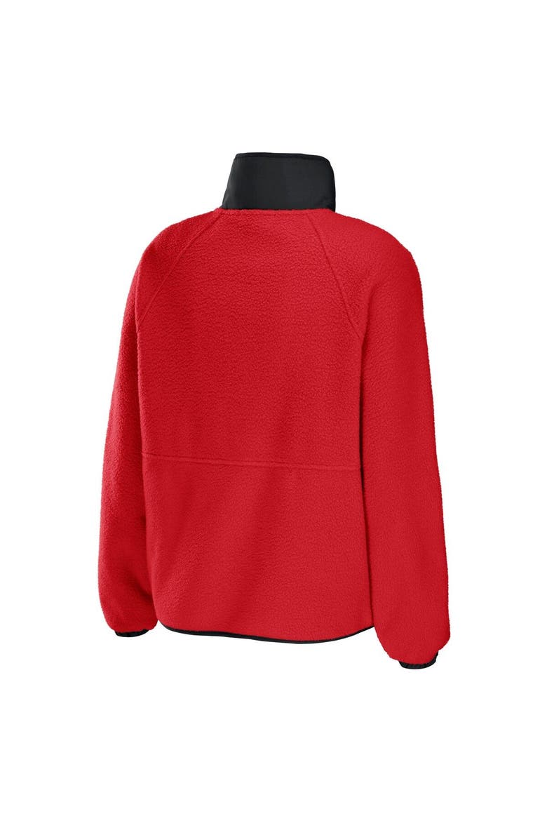 Women's WEAR by Erin Andrews Red Kansas City Chiefs Polar Fleece Raglan Full-Snap Jacket, Alternate, color, Red