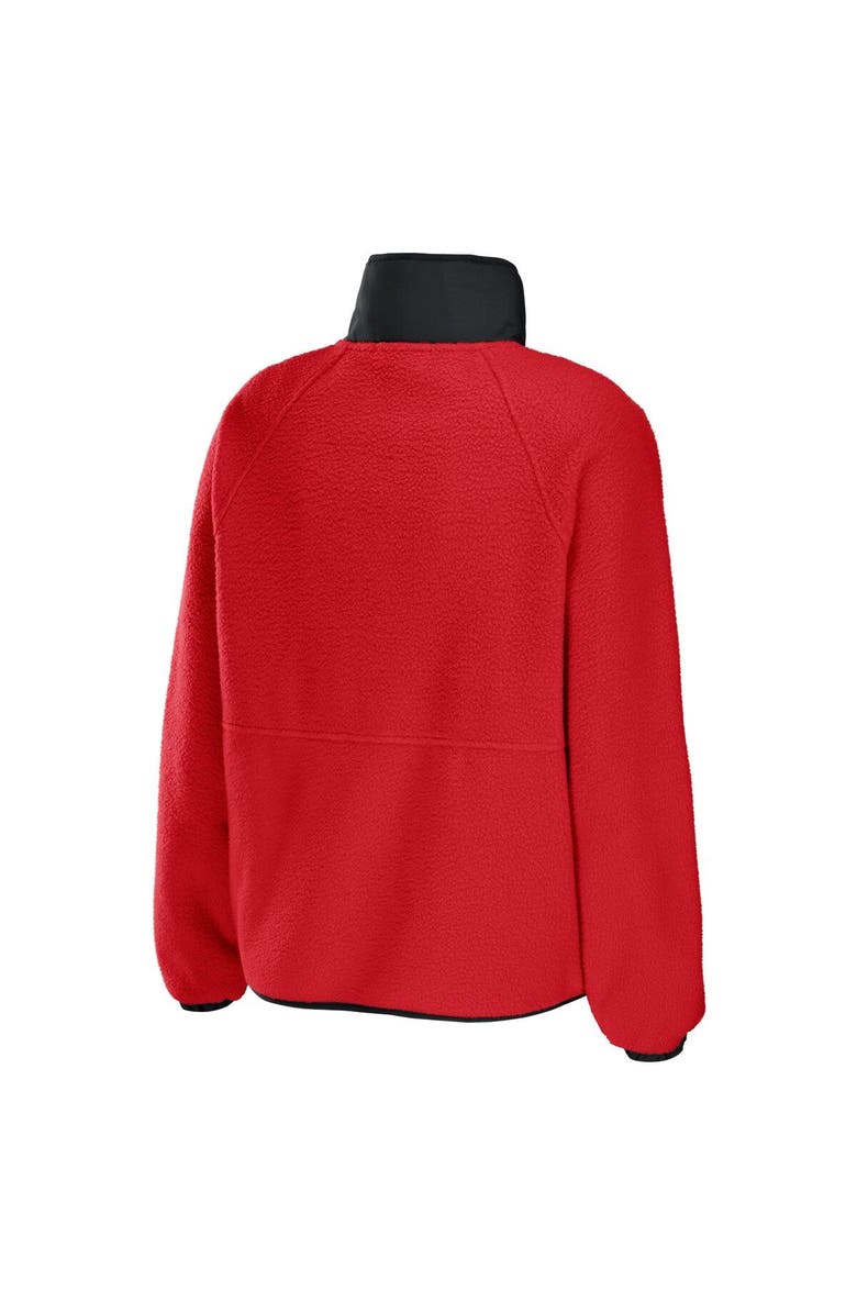 WEAR by Erin Andrews Women's WEAR by Erin Andrews Red Kansas City Chiefs Polar Fleece Raglan Full-Snap Jacket, Alternate, color, 