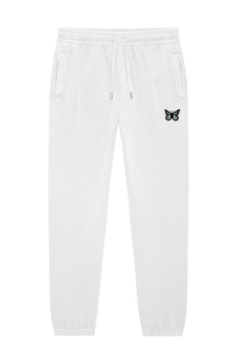 Womens Butterfly Heavy Weight Fleece Sweatpant Pant