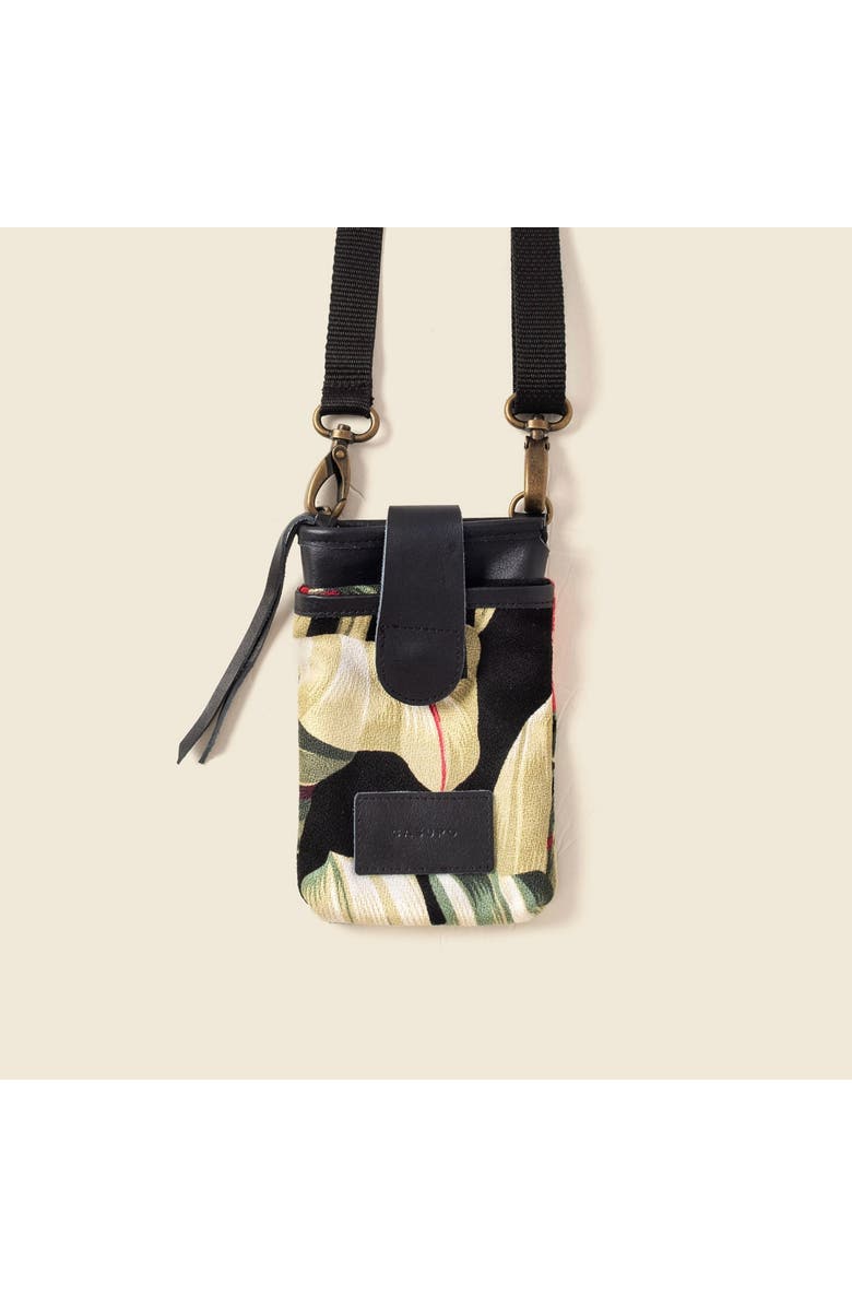 Casupo Compact Phone Bag, Main, color, Black Floral