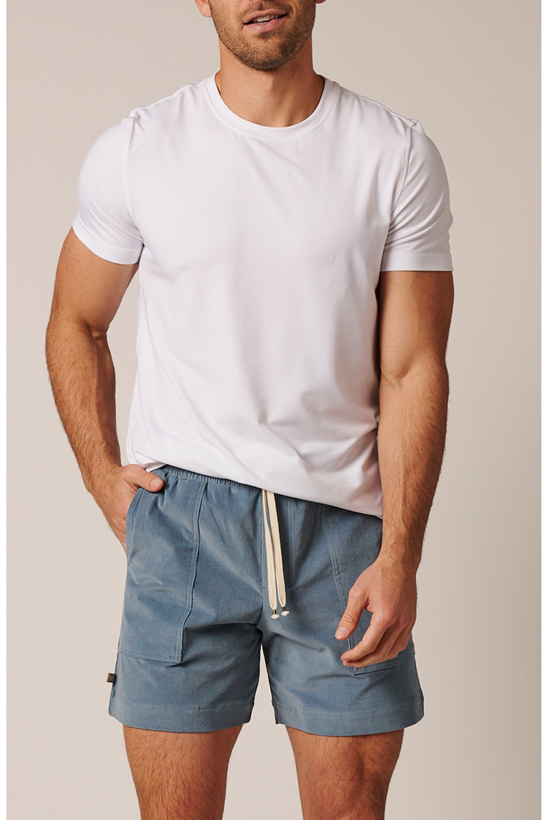 Patch Pocket Corduroy Short, Alternate, color, Celeste