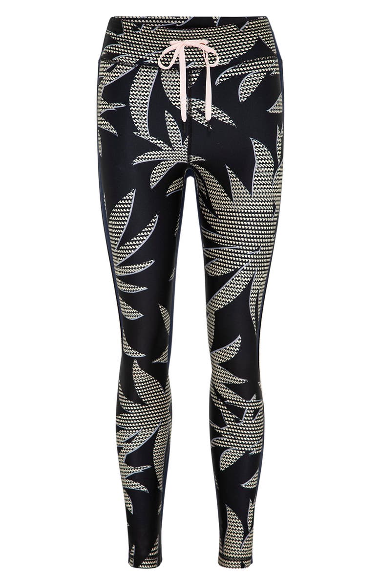 The Upside Palm High Waist Midi Leggings, Alternate, color, 