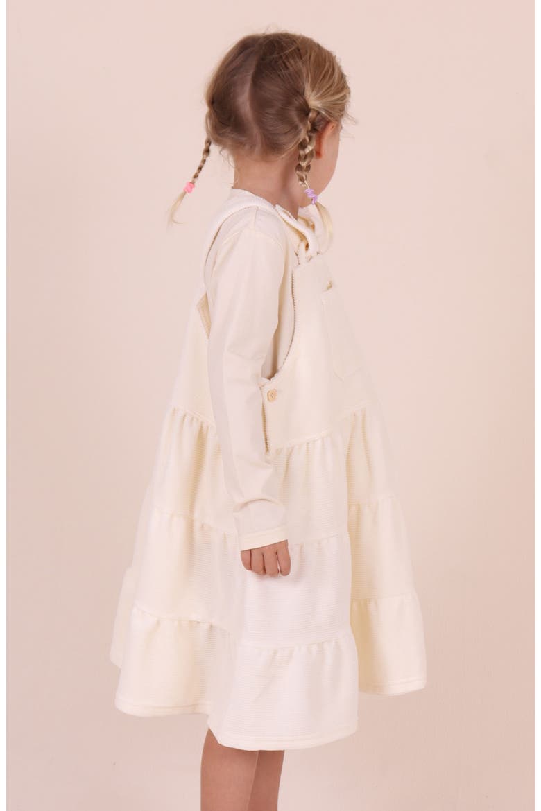 Kids' Corduroy Overall Dress, Alternate, color, CREAM