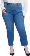 NYDJ High Waist Ankle Relaxed Straight Leg Jeans