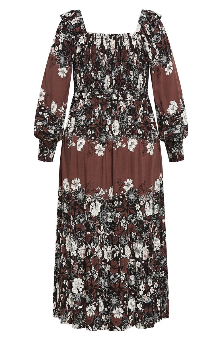 City Chic Hattie Floral Print Long Sleeve Maxi Dress, Alternate, color, Floral