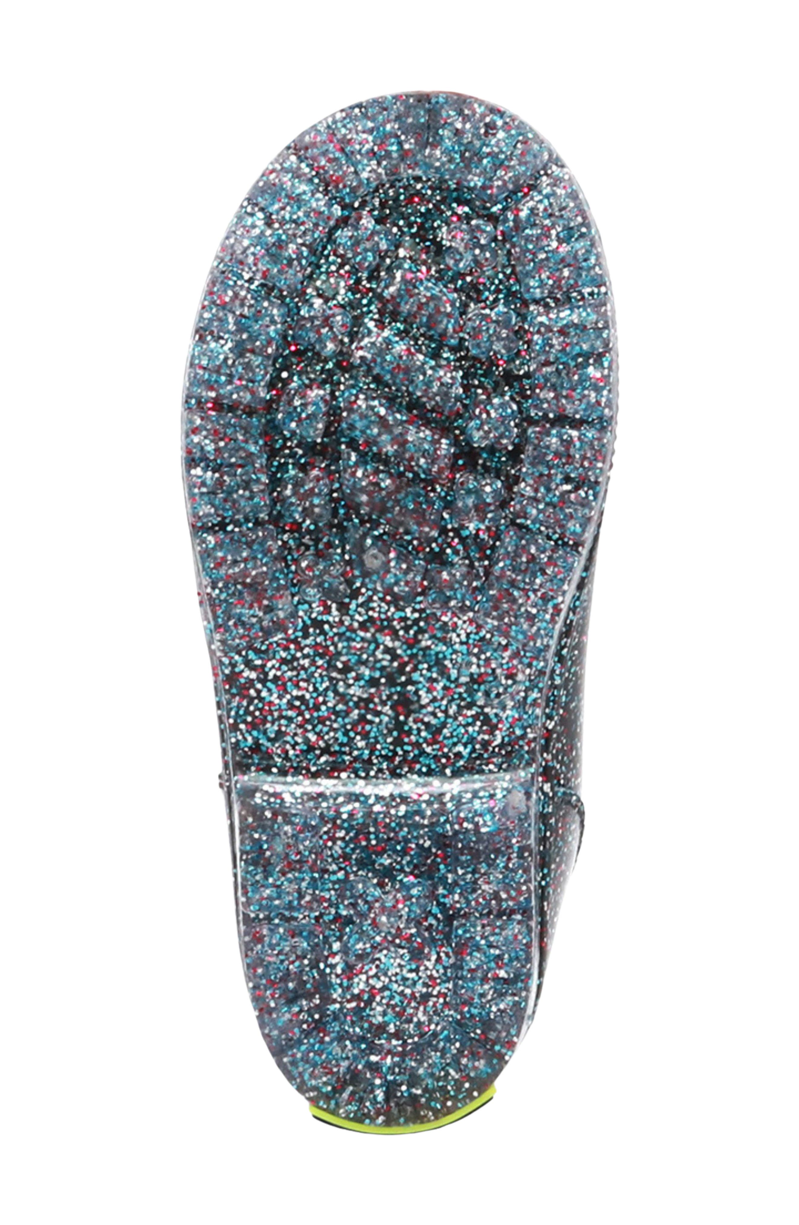 Western Chief Glitter Rain Boot, Alternate, color, Blue Multi