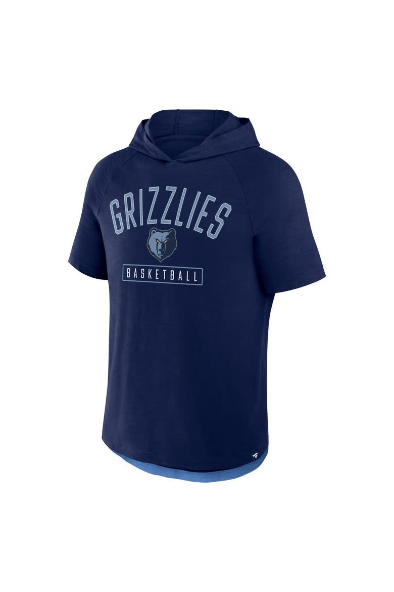 Men's Fanatics Navy Memphis Grizzlies Pass Legend Raglan Hoodie T-Shirt, Alternate, color, Navy