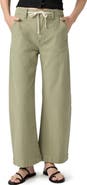 PAIGE Arellia Drawstring High Waist Ankle Barrel Leg Trouser Jeans