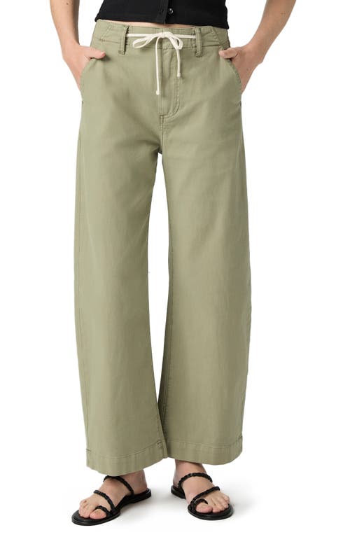 PAIGE PAIGE ARELLIA DRAWSTRING HIGH WAIST ANKLE BARREL LEG TROUSER JEANS 
