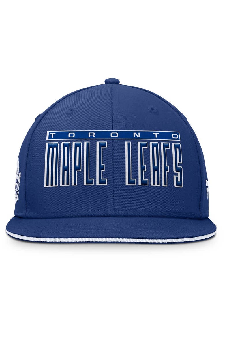 Men's Fanatics Blue Toronto Maple Leafs Fundamental Gino Stack Snapback Hat, Alternate, color, Blue