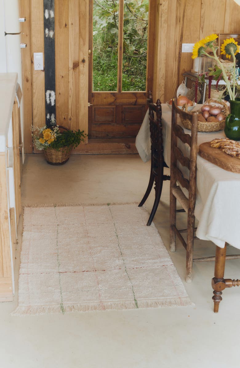 Lorena Canals Color Lines Cotton Blend Washable Play Rug, Alternate, color, Natural