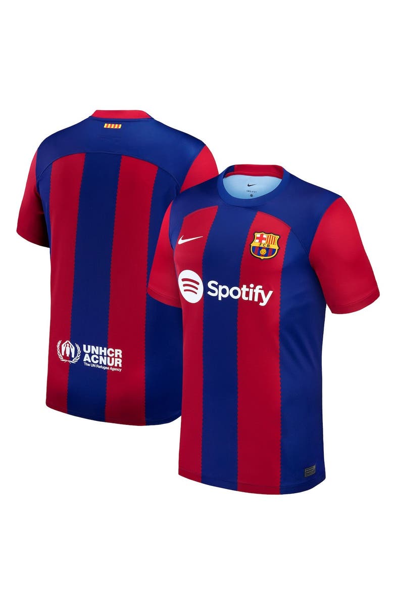 Nike Men's Nike Royal Barcelona 2023/24 Home Stadium Replica Jersey, Alternate, color,