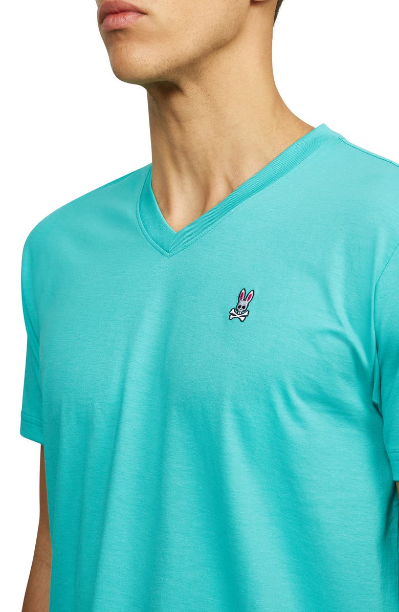 Psycho Bunny Solid V-Neck T-Shirt, Alternate, color,