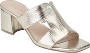 Bandolino Merring Block Heel Metallic Sandal